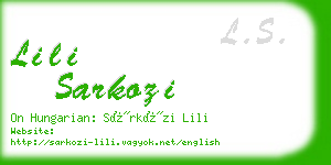 lili sarkozi business card